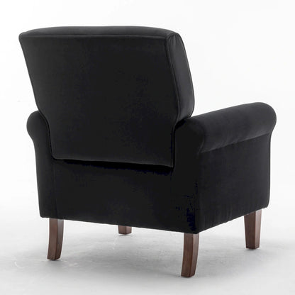 Fauteuil de salon traditionnel à bras roulés