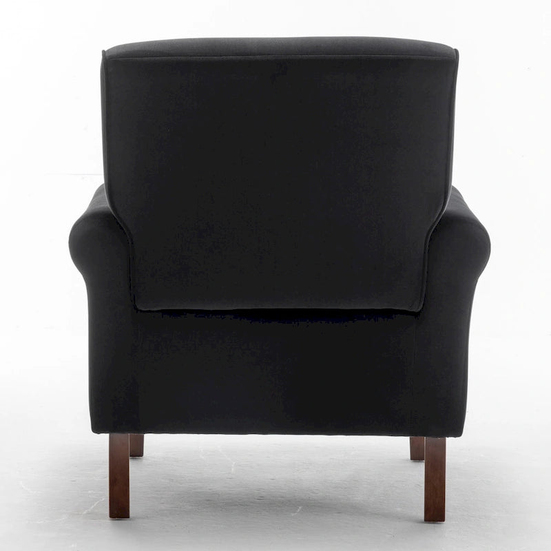 Fauteuil de salon traditionnel à bras roulés