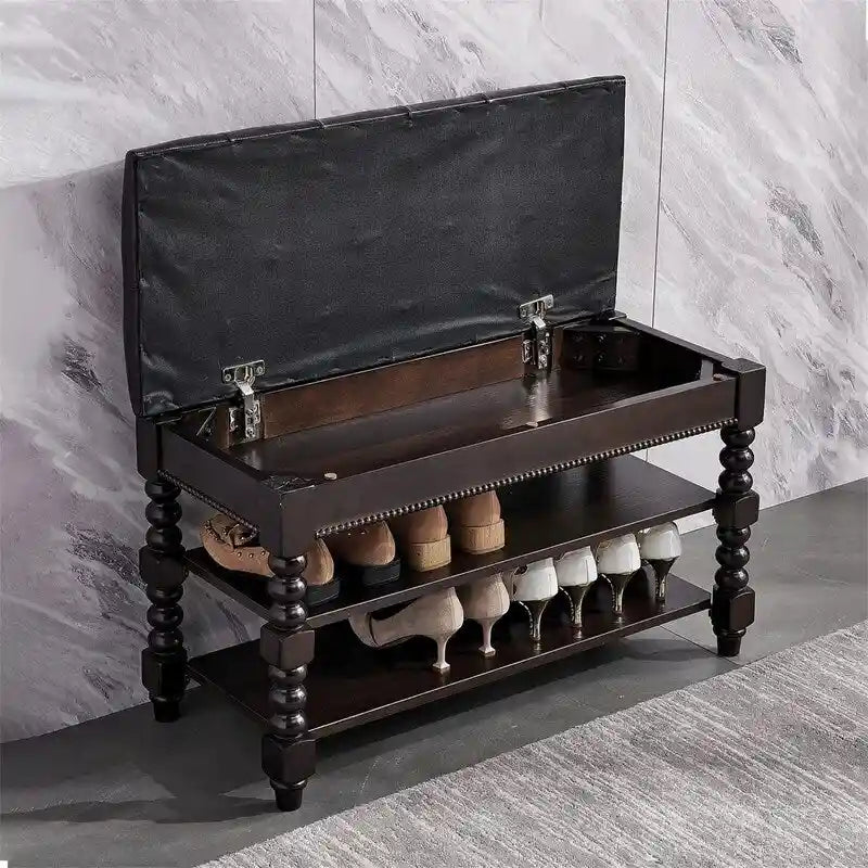 Banc de rangement à chaussures - 39,4P x 13,8L x 18,9H