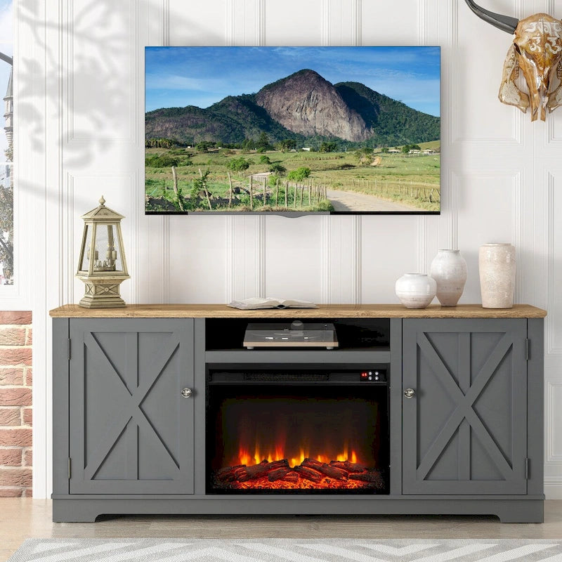 Meuble TV de ferme 70 po pour téléviseurs jusqu'à 75 po - 70 po de largeur