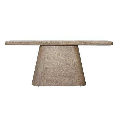 Console en bois d'acacia de 70 po de large – Fini naturel, grain unique, garantie d'un an