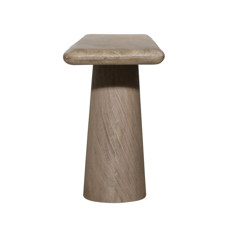 Console en bois d'acacia de 70 po de large – Fini naturel, grain unique, garantie d'un an