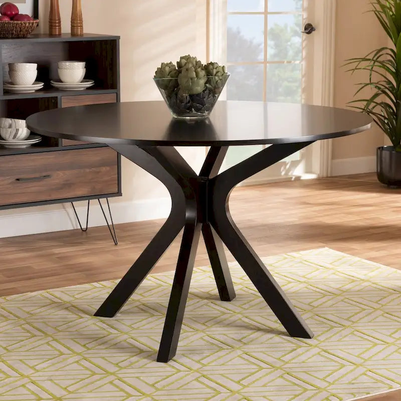 Table à manger ronde de 114 cm de large, de style moderne et contemporain