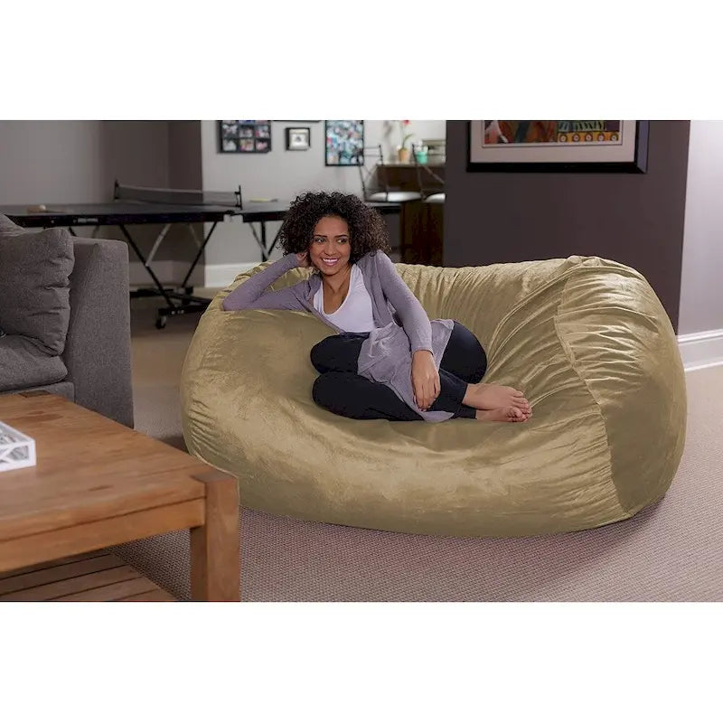 Pouf Géant de 1,80 m avec Mousse à Mémoire de Forme Fauteuil Poire XXL