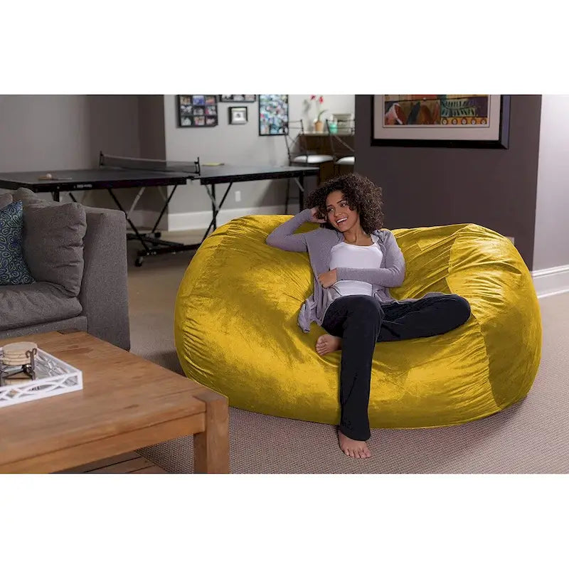 Pouf Géant de 1,80 m avec Mousse à Mémoire de Forme Fauteuil Poire XXL