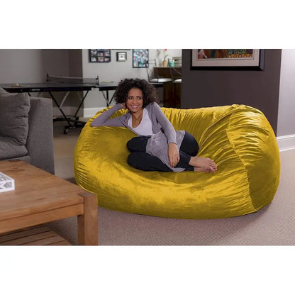 Pouf Géant de 1,80 m avec Mousse à Mémoire de Forme Fauteuil Poire XXL