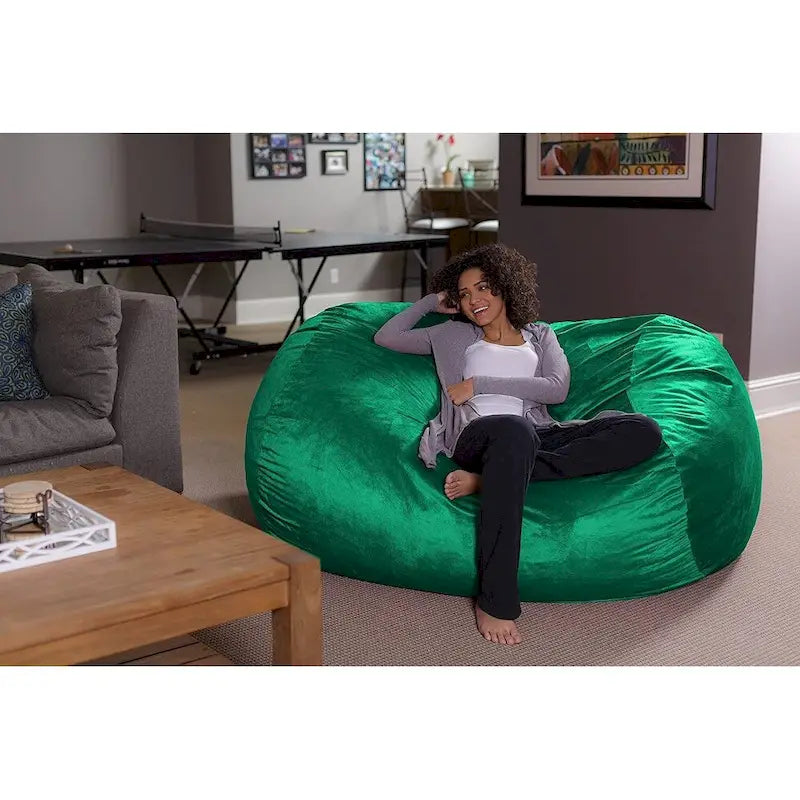 Pouf Géant de 1,80 m avec Mousse à Mémoire de Forme Fauteuil Poire XXL