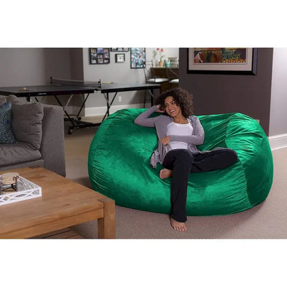 Pouf Géant de 1,80 m avec Mousse à Mémoire de Forme Fauteuil Poire XXL