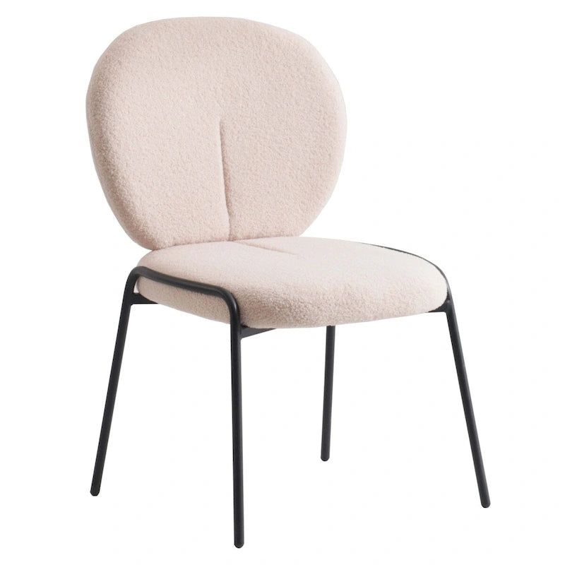 Chaise de salle à manger Boucle avec cadre en fer noir
