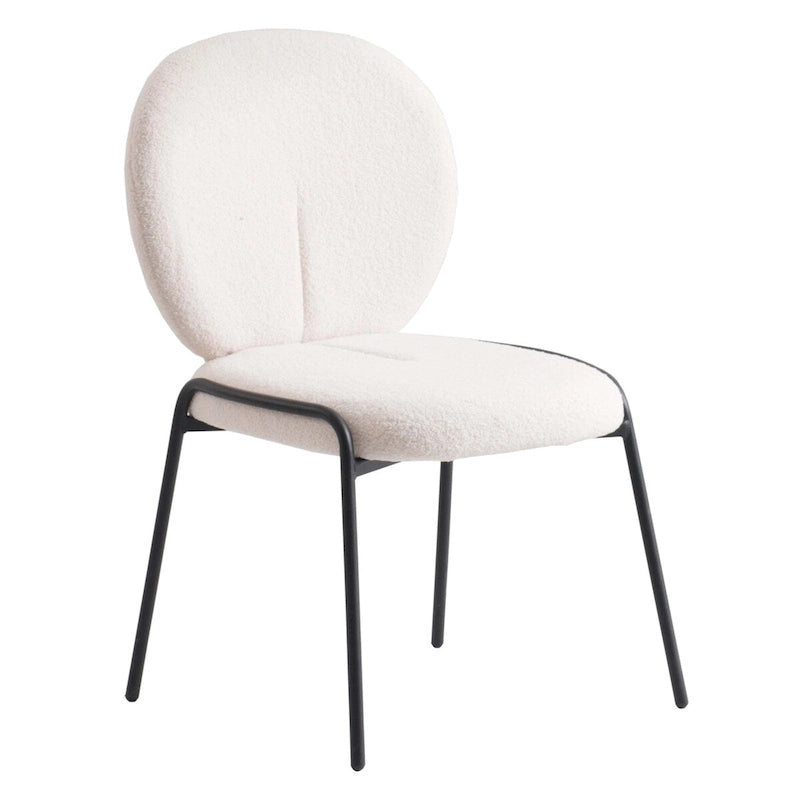 Chaise de salle à manger Boucle avec cadre en fer noir