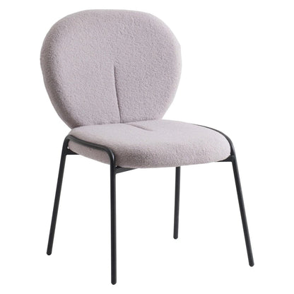 Chaise de salle à manger Boucle avec cadre en fer noir