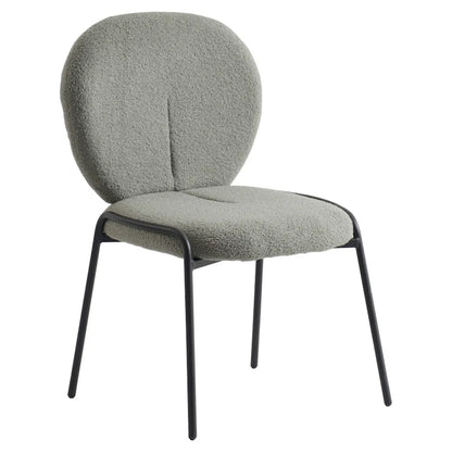 Chaise de salle à manger Boucle avec cadre en fer noir