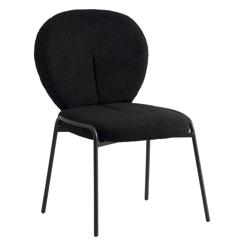 Chaise de salle à manger Boucle avec cadre en fer noir