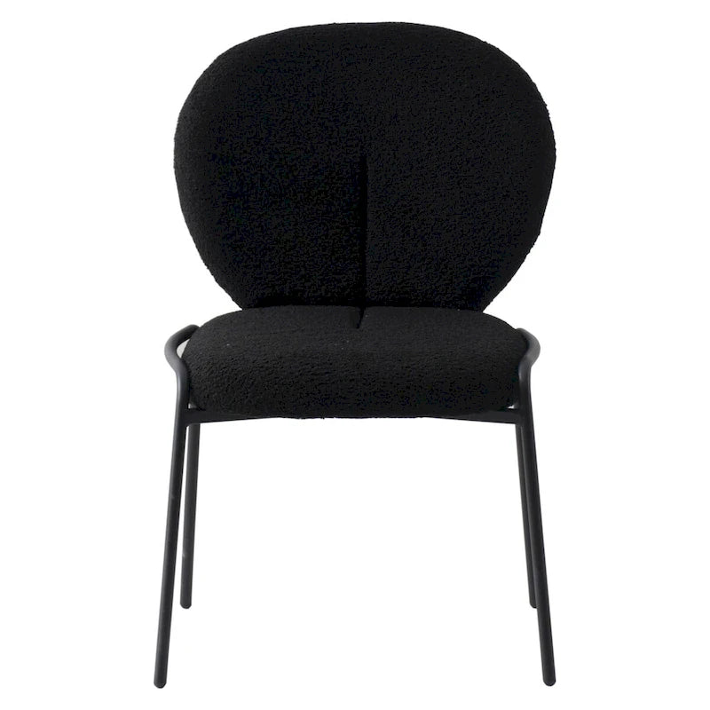Chaise de salle à manger Boucle avec cadre en fer noir