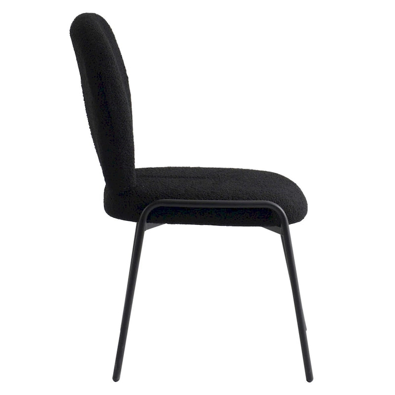 Chaise de salle à manger Boucle avec cadre en fer noir