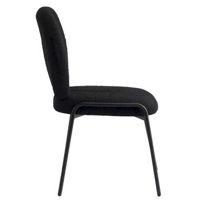 Chaise de salle à manger Boucle avec cadre en fer noir
