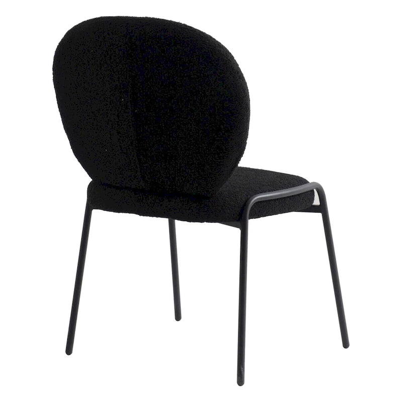 Chaise de salle à manger Boucle avec cadre en fer noir