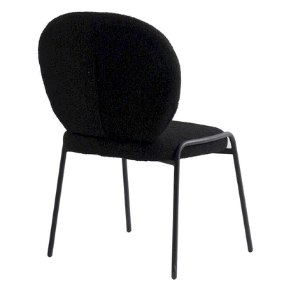 Chaise de salle à manger Boucle avec cadre en fer noir