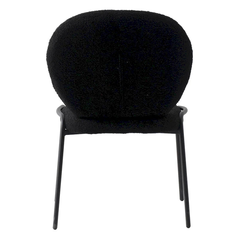 Chaise de salle à manger Boucle avec cadre en fer noir
