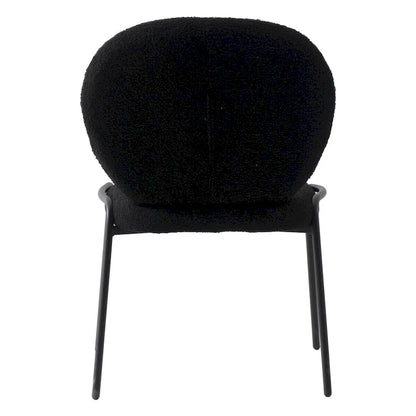 Chaise de salle à manger Boucle avec cadre en fer noir