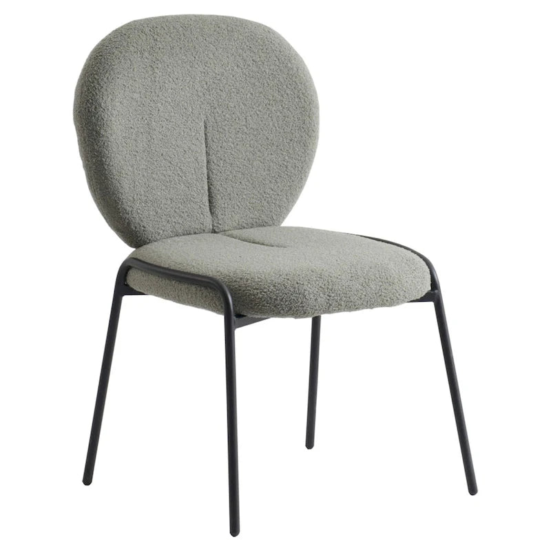 Chaise de salle à manger Boucle avec cadre en fer noir