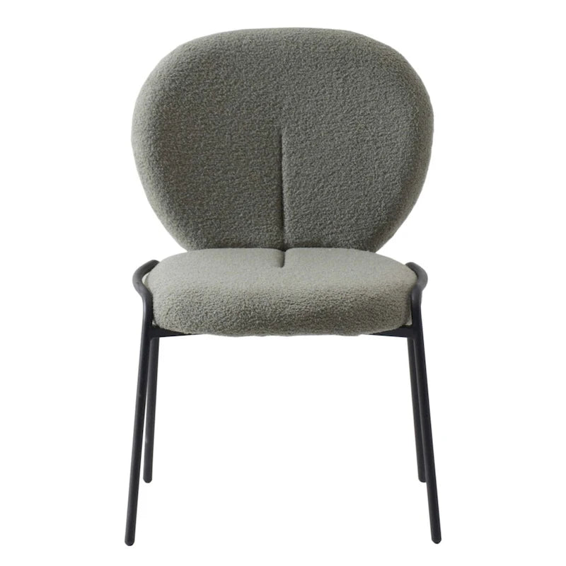 Chaise de salle à manger Boucle avec cadre en fer noir