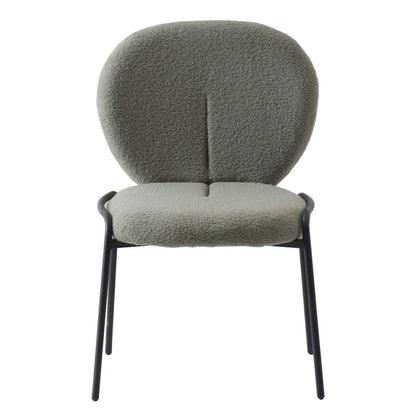 Chaise de salle à manger Boucle avec cadre en fer noir