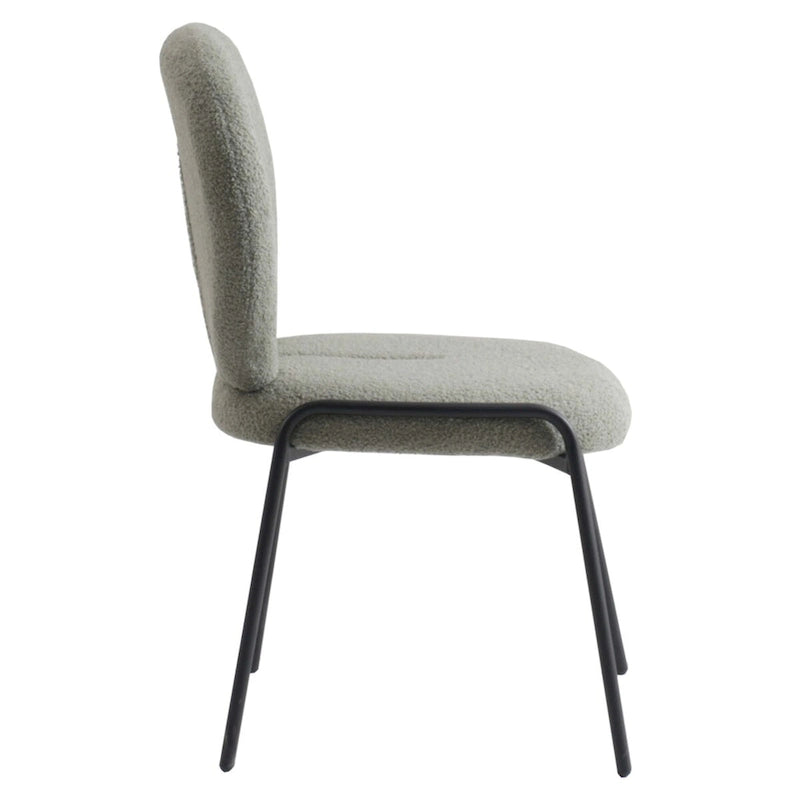 Chaise de salle à manger Boucle avec cadre en fer noir