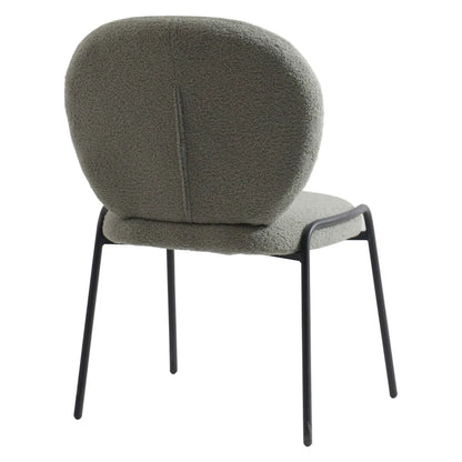 Chaise de salle à manger Boucle avec cadre en fer noir