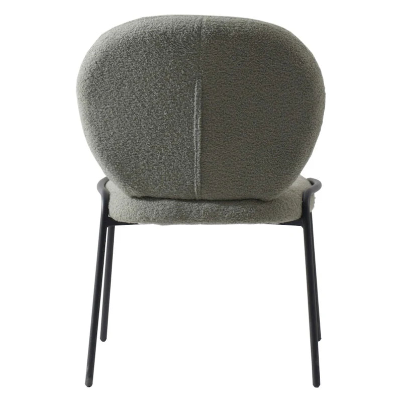 Chaise de salle à manger Boucle avec cadre en fer noir