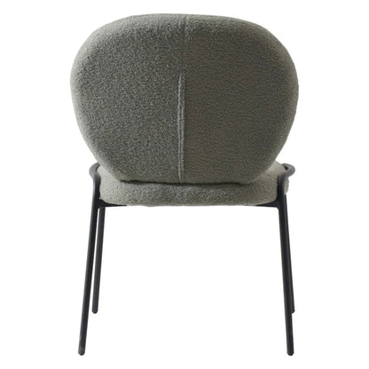 Chaise de salle à manger Boucle avec cadre en fer noir