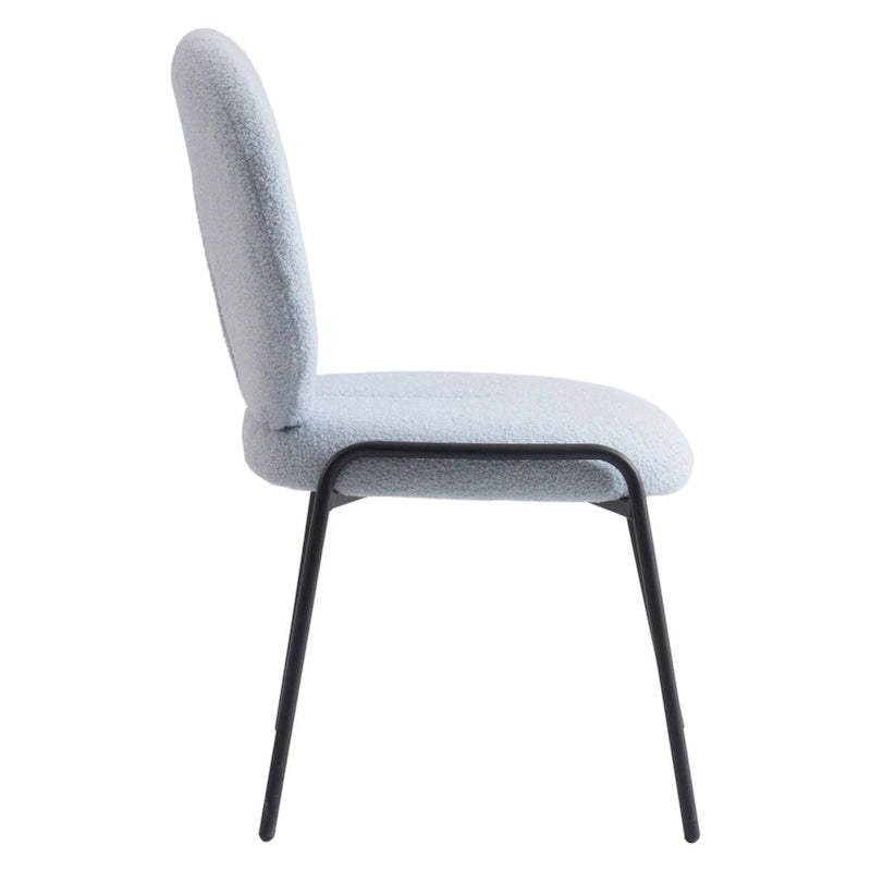 Chaise de salle à manger Boucle avec cadre en fer noir