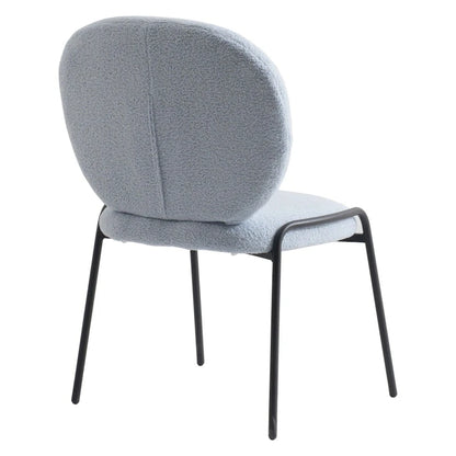 Chaise de salle à manger Boucle avec cadre en fer noir