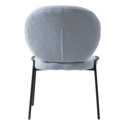 Chaise de salle à manger Boucle avec cadre en fer noir