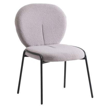 Chaise de salle à manger Boucle avec cadre en fer noir