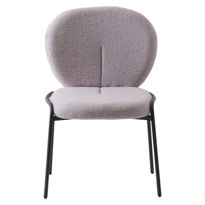 Chaise de salle à manger Boucle avec cadre en fer noir