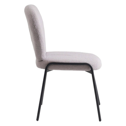 Chaise de salle à manger Boucle avec cadre en fer noir
