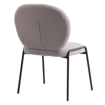 Chaise de salle à manger Boucle avec cadre en fer noir