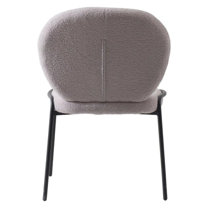 Chaise de salle à manger Boucle avec cadre en fer noir