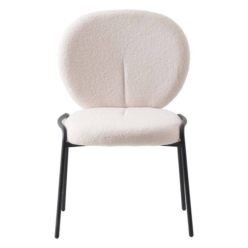Chaise de salle à manger Boucle avec cadre en fer noir