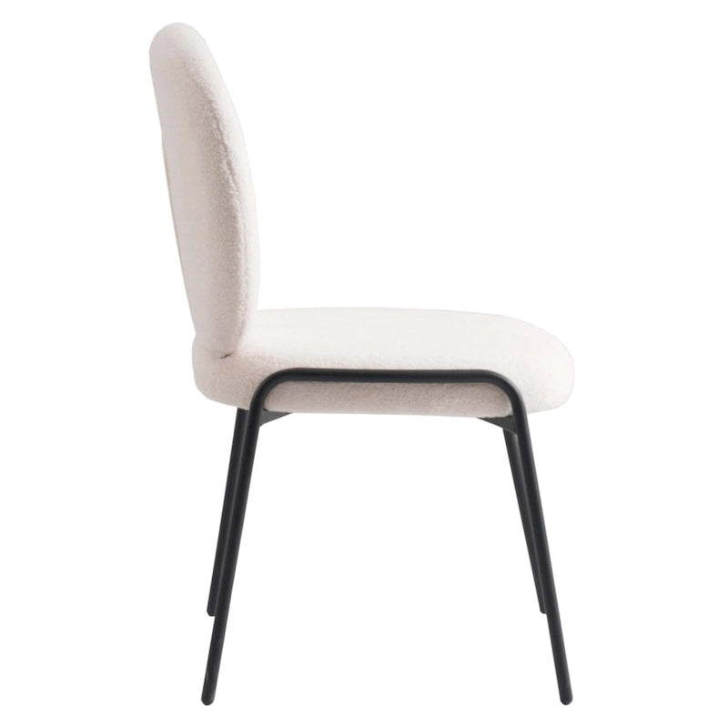 Chaise de salle à manger Boucle avec cadre en fer noir