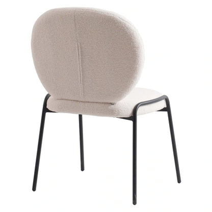 Chaise de salle à manger Boucle avec cadre en fer noir