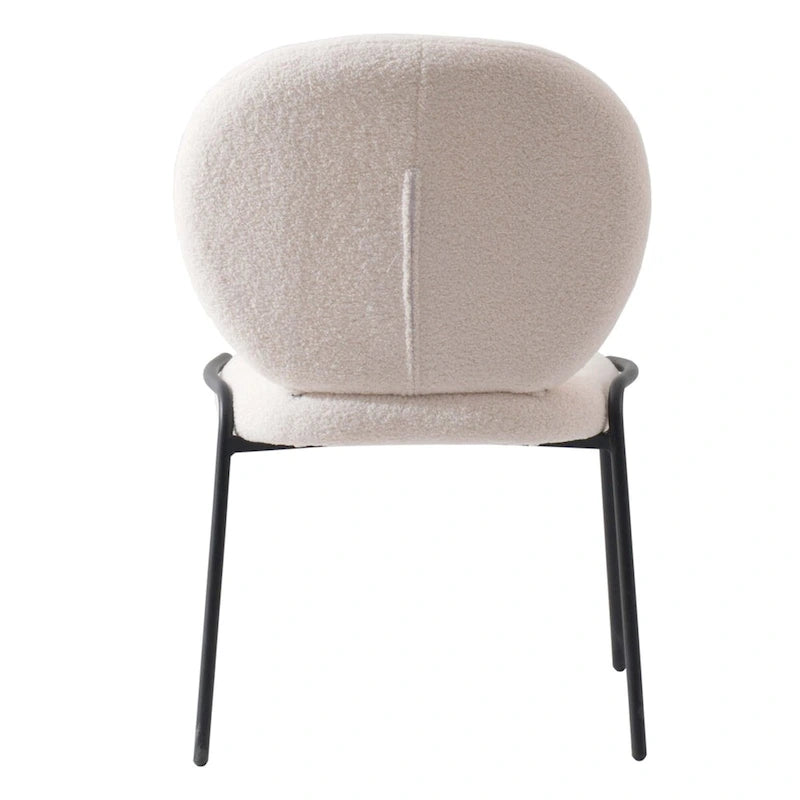 Chaise de salle à manger Boucle avec cadre en fer noir