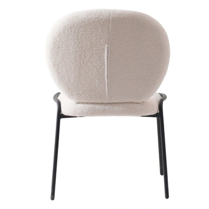 Chaise de salle à manger Boucle avec cadre en fer noir