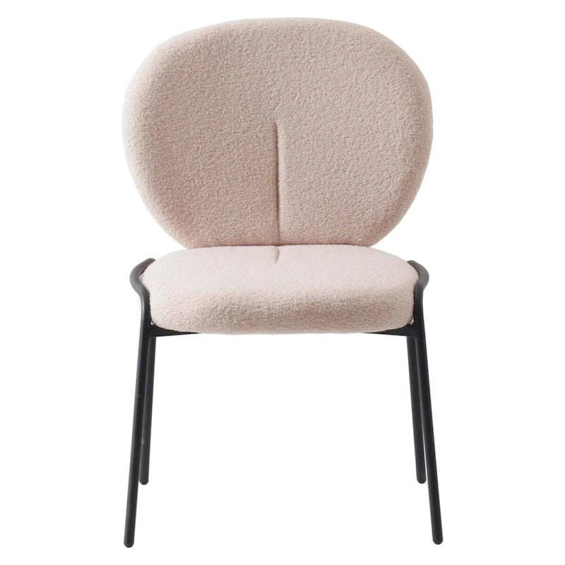 Chaise de salle à manger Boucle avec cadre en fer noir