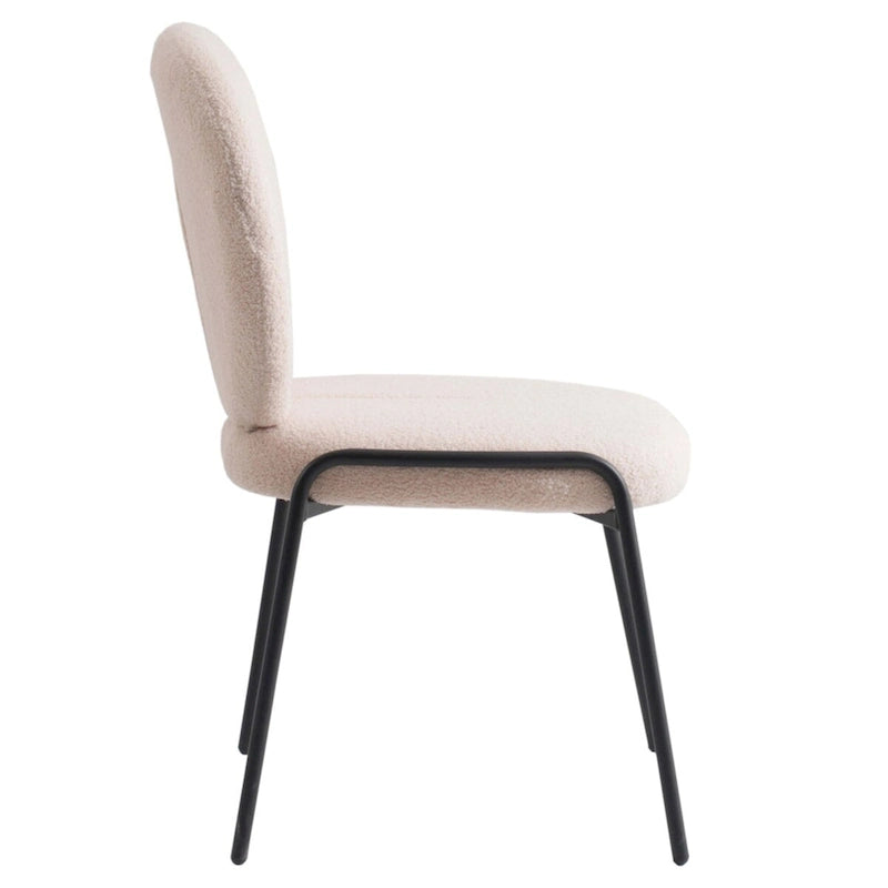 Chaise de salle à manger Boucle avec cadre en fer noir