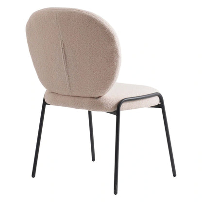 Chaise de salle à manger Boucle avec cadre en fer noir