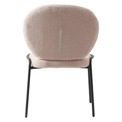 Chaise de salle à manger Boucle avec cadre en fer noir