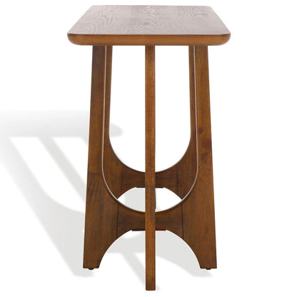 Console en bois d'hévéa massif – placage chêne, 54"L x 18"P x 30"H