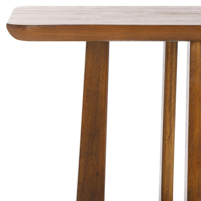 Console en bois d'hévéa massif – placage chêne, 54"L x 18"P x 30"H